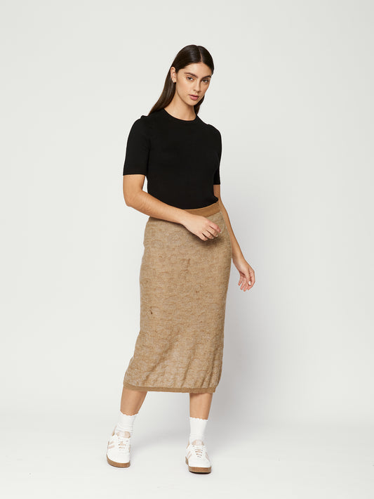 FALDA RUINETTE SKIRT | CAMEL
