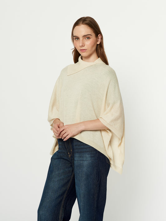 PONCHO USHBA | ECRU