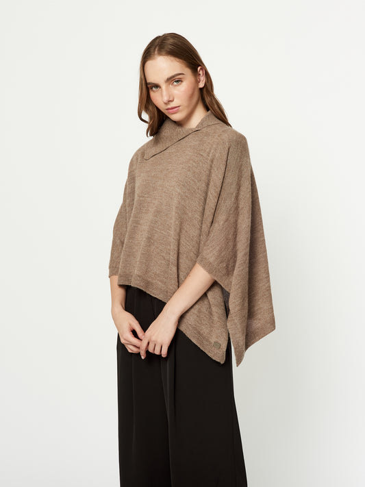 PONCHO USHBA | BEIGE