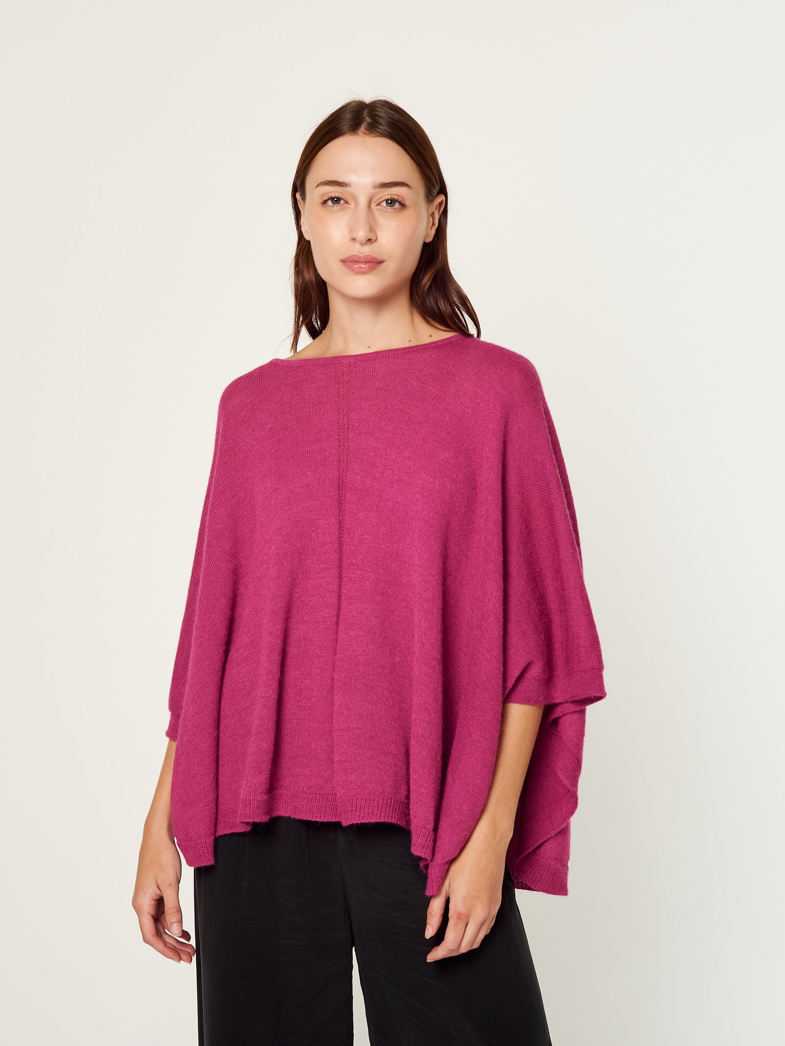 PONCHO ALPACA 20 | FUCSIA