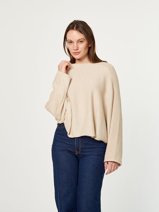 Poncho Alpaca 21 | Beige