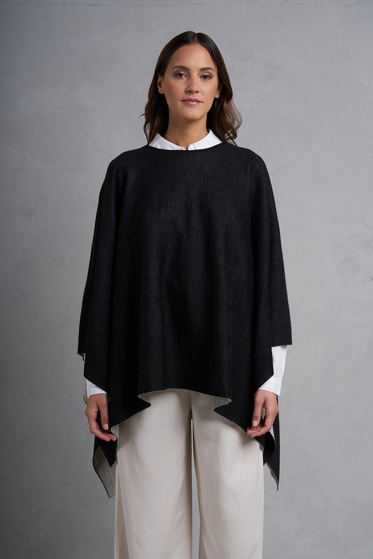 PONCHO INCALPACA 623 | NEGRO/GRIS